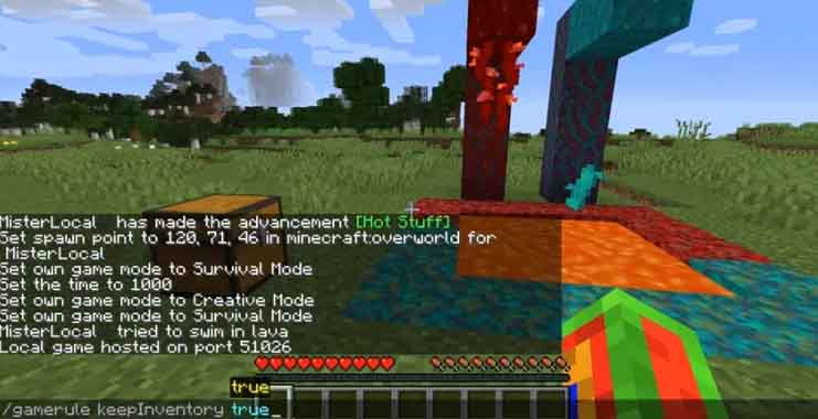 Minecraft Envanter Koruma Kodları